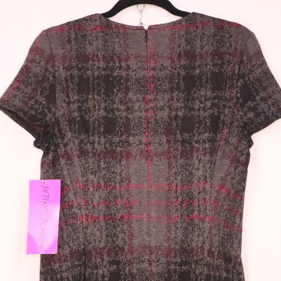 Betsy Johnson NEW dress Size 8 Lined Office Career Midi Stretchy  Cap Sleeves - Picture 6 of 11